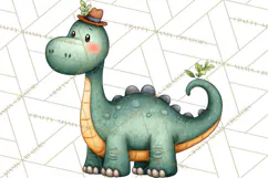 Dino-Mite Clipart PNG, Cute Baby Dinosaur Valentine Clip Art Product Image 2