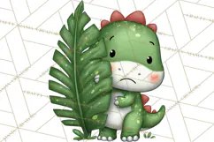 Dino-Mite Clipart PNG, Cute Baby Dinosaur Valentine Clip Art Product Image 3