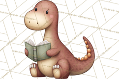 Dino-Mite Clipart PNG, Cute Baby Dinosaur Valentine Clip Art Product Image 4