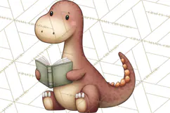 Dino-Mite Clipart PNG, Cute Baby Dinosaur Valentine Clip Art Product Image 4