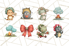 Dino-Mite Clipart PNG, Cute Baby Dinosaur Valentine Clip Art Product Image 6