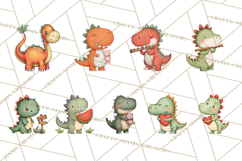 Dino-Mite Clipart PNG, Cute Baby Dinosaur Valentine Clip Art Product Image 2