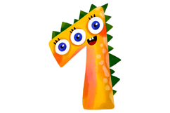 Cute Monster Numbers Clipart Set PNG JPG Product Image 2