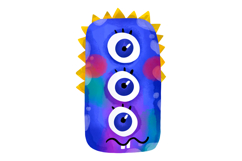 Cute Monster Numbers Clipart Set PNG JPG Product Image 11