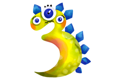 Cute Monster Numbers Clipart Set PNG JPG Product Image 4
