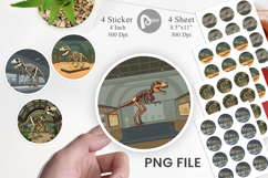 Museum Dino Skeleton Sticker Product Image 1