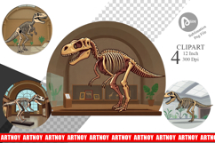 Museum Dino Skeleton Clipart Product Image 1