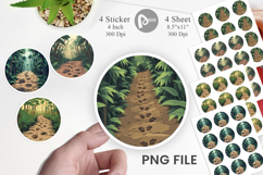 Dino Tracks in Jungle Sticker Product Image 1