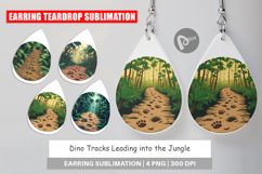 Earring Dino Tracks in Jungle Product Image 1