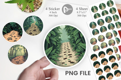 Dino Tracks in Jungle Sticker Product Image 1