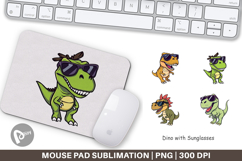 Mouse Pad Dino with Sunglasses Product Image 1