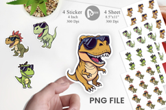 Dino with Sunglasses Sticker Product Image 1
