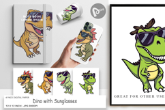 Digital Paper Dino with Sunglasses Product Image 1