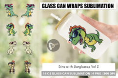Glass Can Dino with Sunglasses Product Image 1