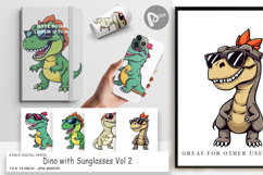 Digital Paper Dino with Sunglasses Product Image 1