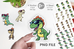 Dino with Sunglasses Sticker Product Image 1