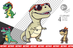 Dino with Sunglasses Clipart Product Image 1