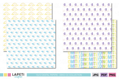 Kids dinosaur printable scrapbook paper with baby dinos