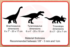 Laser cut files SVG Dinosaur puzzle template Product Image 2