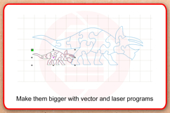 Laser cut files SVG Dinosaur puzzle template Product Image 3
