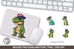 Mouse Pad Dinosaur Patriotic Product Image 1