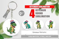 Keychain Dinosaur Patriotic Product Image 1