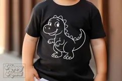 Dinosaur SVG - Cute Dinosaur PNG Shirt Decor TRex Cartoon Product Image 1