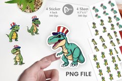 Dinosaur Patriotic Sticker Product Image 1
