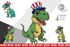 Dinosaur Patriotic Clipart Product Image 1