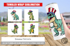 Tumbler Dinosaur Patriotic Product Image 1