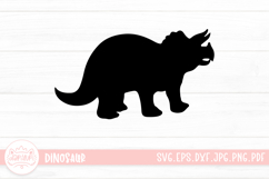 Dinosaur Silhouette Clipart SVG Cut File Product Image 1