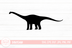 Dinosaur Silhouette Clipart SVG Cut File Product Image 1