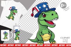 Dinosaur Patriotic Clipart Product Image 1