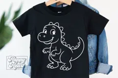 Dinosaur SVG - Cute Dinosaur PNG Shirt Decor TRex Cartoon Product Image 2