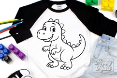 Dinosaur SVG - Cute Dinosaur PNG Shirt Decor TRex Cartoon Product Image 3
