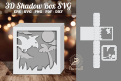 Dinosaur 3D Papercut Shadow Box SVG Product Image 1