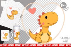 Clipart Heart Dinosaur Product Image 1