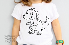 Dinosaur SVG - Cute Dinosaur PNG Shirt Decor TRex Cartoon Product Image 5