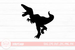 Dinosaur Silhouette Clipart SVG Cut File Product Image 1