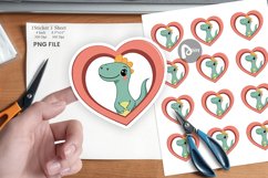 Sticker Heart Dinosaur Product Image 1
