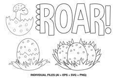 Dinosaur craft elements for creative paper projects