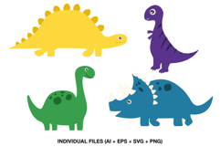 cute dinosaur clipart set