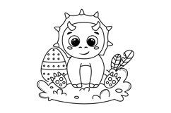 Dinosaur coloring book design art Product Image 1