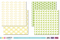 Dinosaur birthday digital paper set with eggs baby dinos and ROAR text