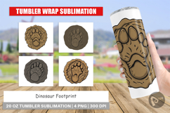 Tumbler Dinosaur Footprint Product Image 1
