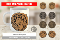 Mug Wrap Dinosaur Footprint Product Image 1