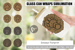 Glass Can Dinosaur Footprint Product Image 1