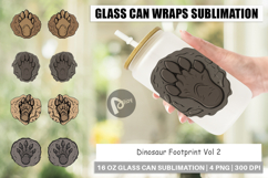 Glass Can Dinosaur Footprint Product Image 1