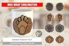 Mug Wrap Dinosaur Footprint Product Image 1