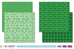 Green Dinosaur Scrapbook Paper, Jurassic Dino Patterns Product Image 4